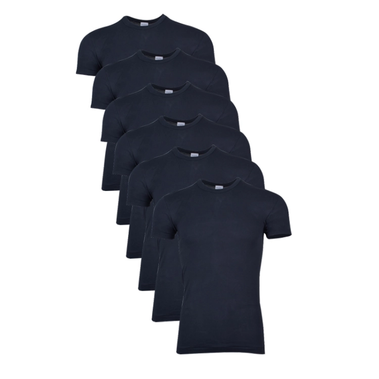Picture of 6 Pcs Black Round Neck T-shirt Richman For Men