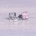 Picture of Silver Cufflink With Pink Stones