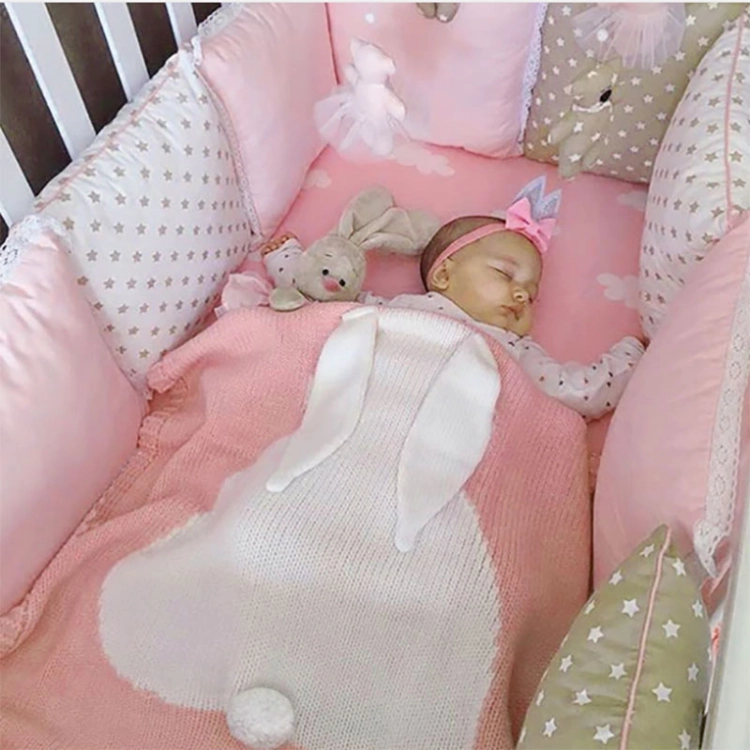 Picture of Pink Rabbit Blanket For Babies (With Name Embroidery)