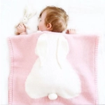 Picture of Pink Rabbit Blanket For Babies (With Name Embroidery)