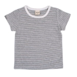 Picture of Striped Gray Cotton T-shirt For Kids