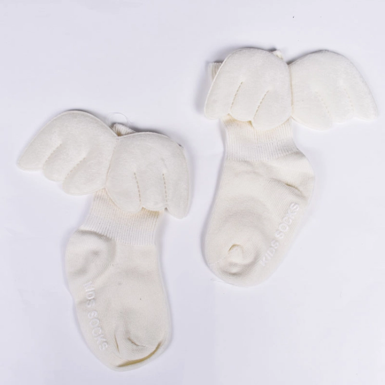Picture of Beige Short Socks With Wings For Girls