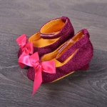 Picture of Dark Pink And Yellow Shoes For Babies