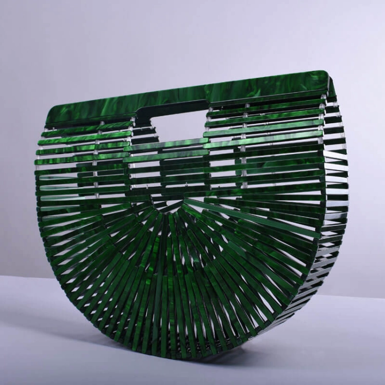 Picture of Green Acrylic Hand Bag For Women