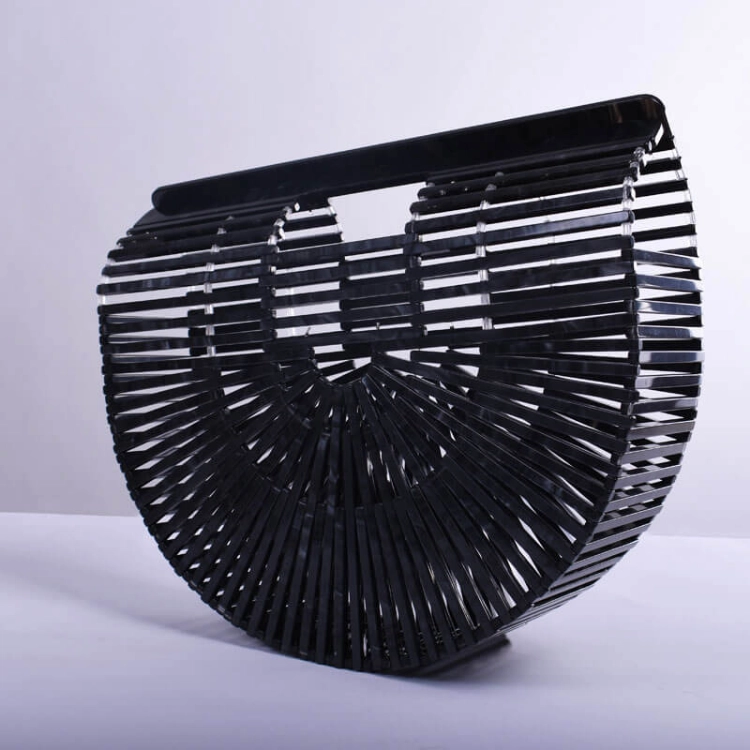 Picture of Black Acrylic Hand Bag For Women