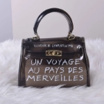 Picture of Small Black Transparent Hand Bag For Women