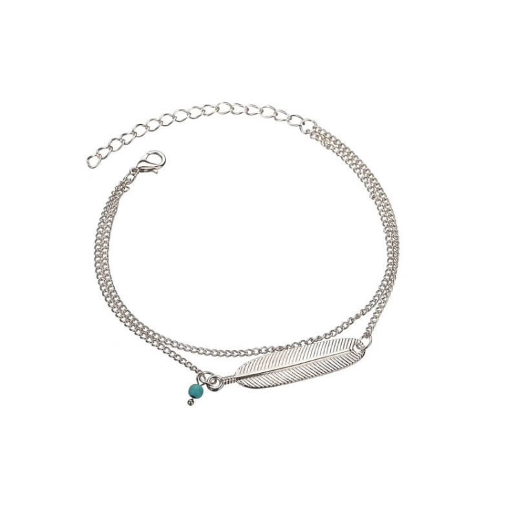 Picture of Silver Feather Anklet For Women