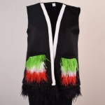 Picture of Black Sponge Vest With Feather Pocket For Girls (With Name Embroidery)