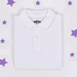 Picture of White School Polo Shirt (With Grey Name Embroidery)