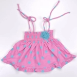 Picture of Polka Dot Pink and Blue 3 Pieces Swimsuit with Swimming Cap