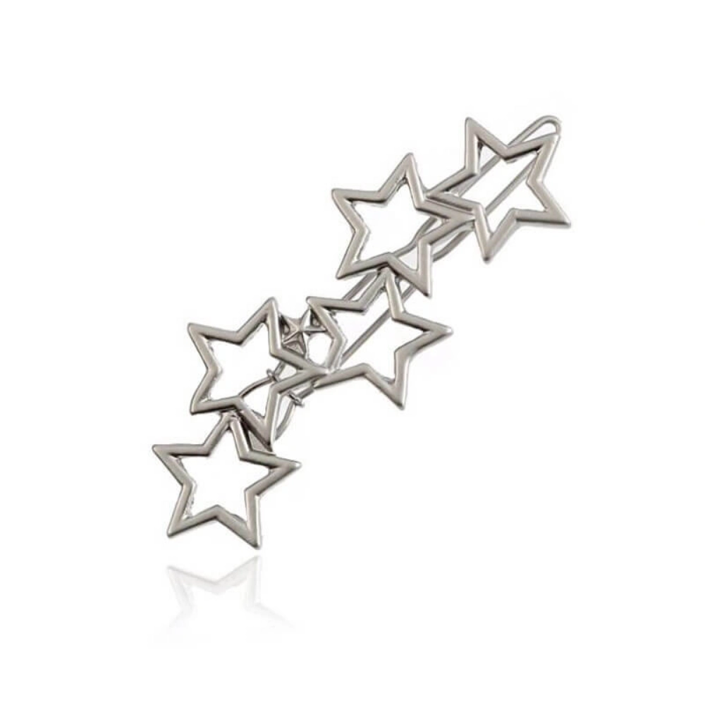 Picture of Silver Small Stars Hair Clip For Women