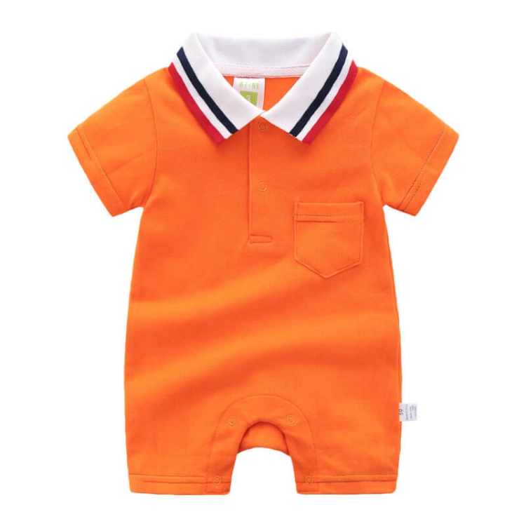 Picture of Orange Suit With Collar For Newborns (With Name Embroidery Option)