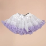 Picture of White And Light Purple Fluffy Skirt For Girls
