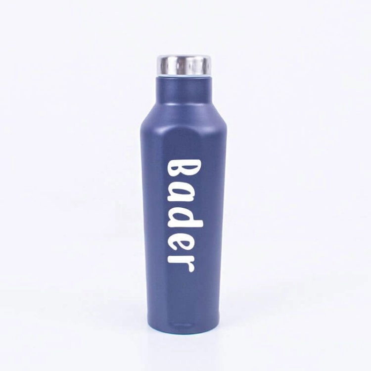 Picture of 500 ML Navy Hot and Cold Beverage Conical Bottle (With Name Printing)
