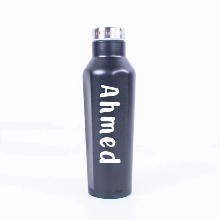Picture of 500 ML Black Hot and Cold Beverage Conical Bottle (With Name Printing)