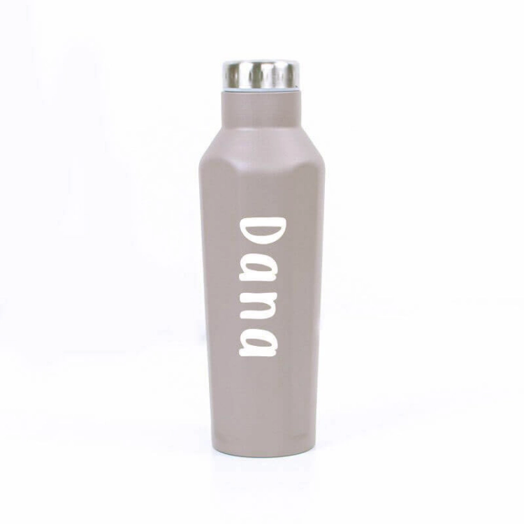 Picture of 500 ML Brown Hot and Cold Beverage Conical Bottle (With Name Printing)