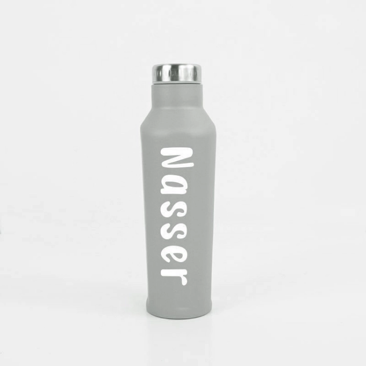 Picture of 500 ML Grey Hot and Cold Beverage Conical Bottle (With Name Printing)