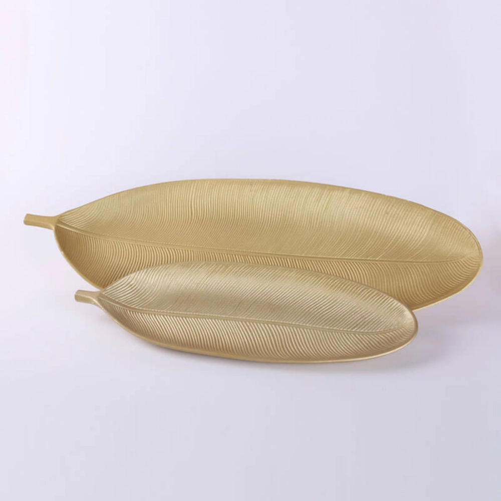 صورة Golden Feather Plate For Decor