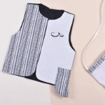 Picture of White Gergean Vest With Bag For Boys (With Name Embroidery)