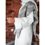Picture of White Bisht With Grey Shawl From Lulwa Al Khattaf