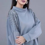 woman clothing grey embroidery online shopping Kuwait 