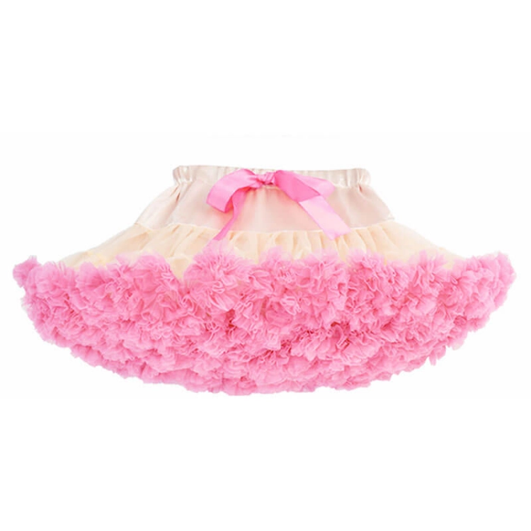Picture of Beige And Pink Fluffy Skirt For Girls