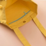 Picture of Set Of Yellow Shoulder Bag With Pouch (With Alphabet Printing)