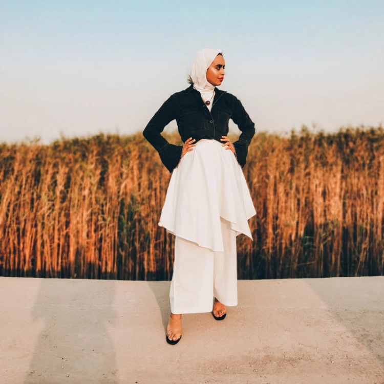 Picture of White Marbella Pant From Lulwa Al Khattaf