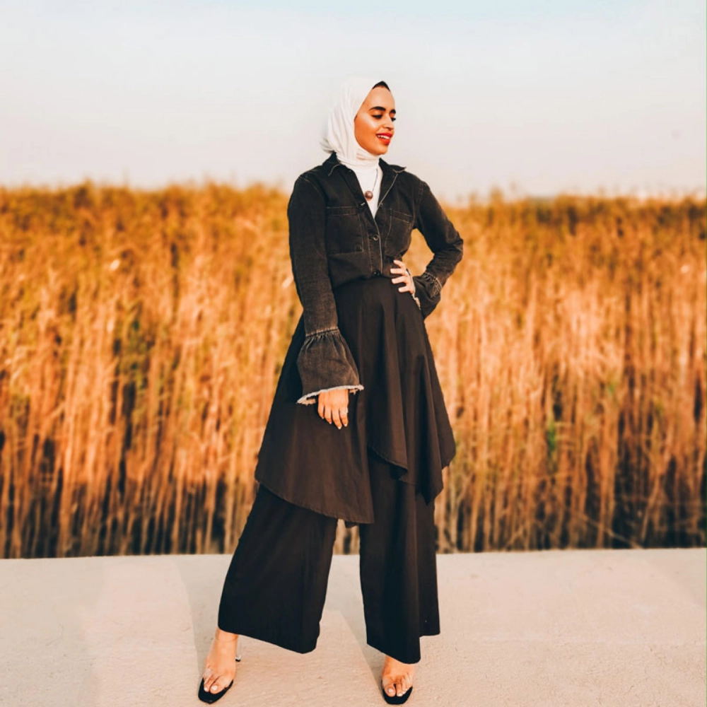 Picture of Black Marbella Pant From Lulwa Al Khattaf