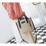 Picture of Brown And Black Crossbody Bucket Bag For Women