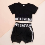 Picture of Set Of Two Black Top And Pant For Kids (With Name Printing Option)