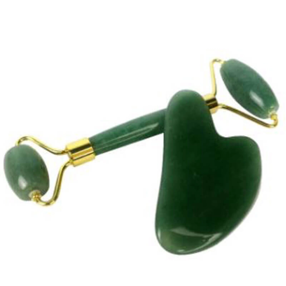 Picture of Green Set Face Massage Jade Roller
