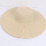 Picture of Beige Big Mesh Hat For Women (With Name Embroidery)