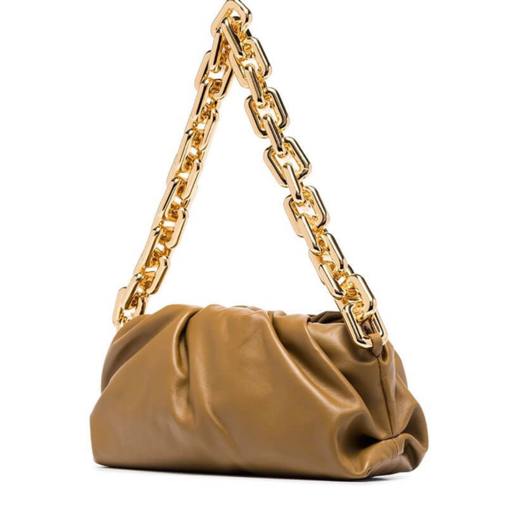 Picture of Brown And Gold Shoulder Bag For Women