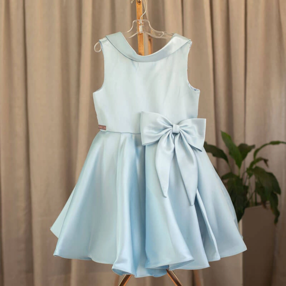 Picture of Baby Blue Dress For Girls - Model 1