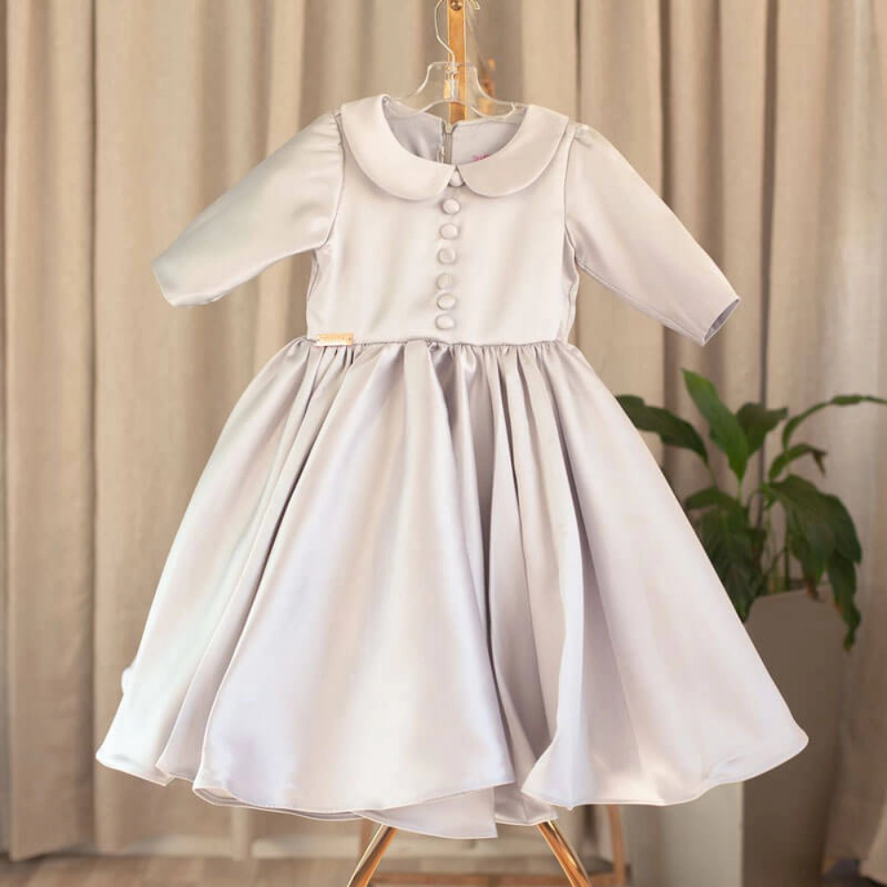 Picture of Light Grey Dress For Girls - Model 3