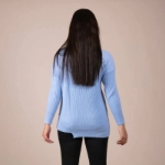 Picture of Blue Turtle Neck Sweater For Women
