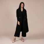 Picture of Long Black Jacket With Pockets For Women