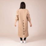 Picture of Long Beige Jacket For Women (With Name Embroidery)