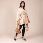 Picture of Beige Winter Cape Top For Women
