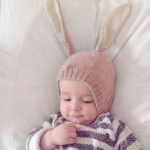 Picture of Pink Rabbit Beenie Cap For Baby - Suitable For 6-18 Months