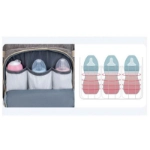 Picture of Black Maternity Bag With Deployment Crib For Baby Care (With Name Embroidery Option)