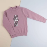 Lavender Winter Pullover For Kids (With Name Embroidery)