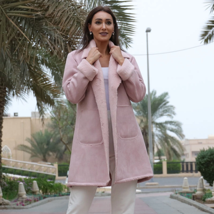 Picture of Pink Winter jacket For Women (With Name Embroidery)