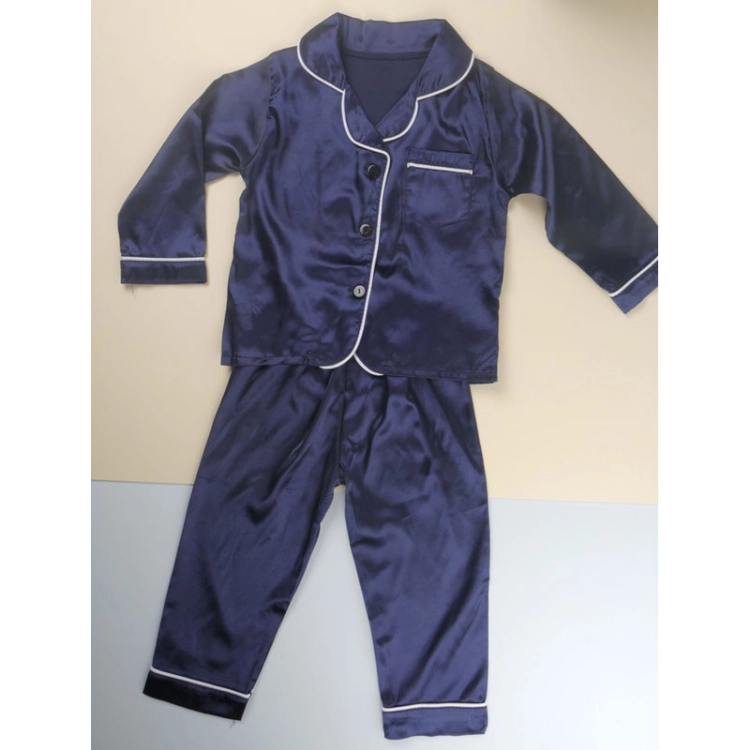 Picture of Navy Pajama Set For Kids (With Name Embroidery Option)