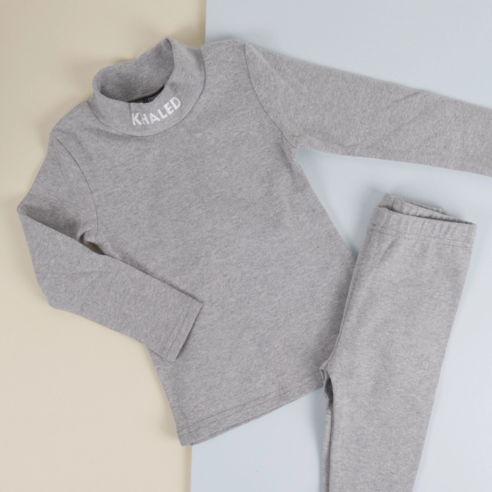Picture of Grey Set Of Innerwear For Kids (With Name Printing)