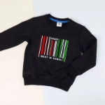 Picture of Black Pullover For Kids - Barcode Design (With Name Printing)