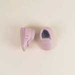 Picture of Pink Soft Leather Shoes For Babies (With Name Printing Option)