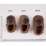 Picture of Beige Soft Leather Shoes For Babies (With Name Printing)
