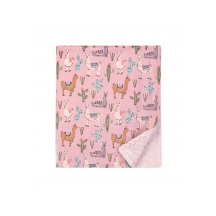 Picture of Pink And White Animals Blanket For Baby